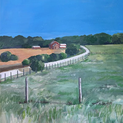 abstract painting titled Country Road 112A